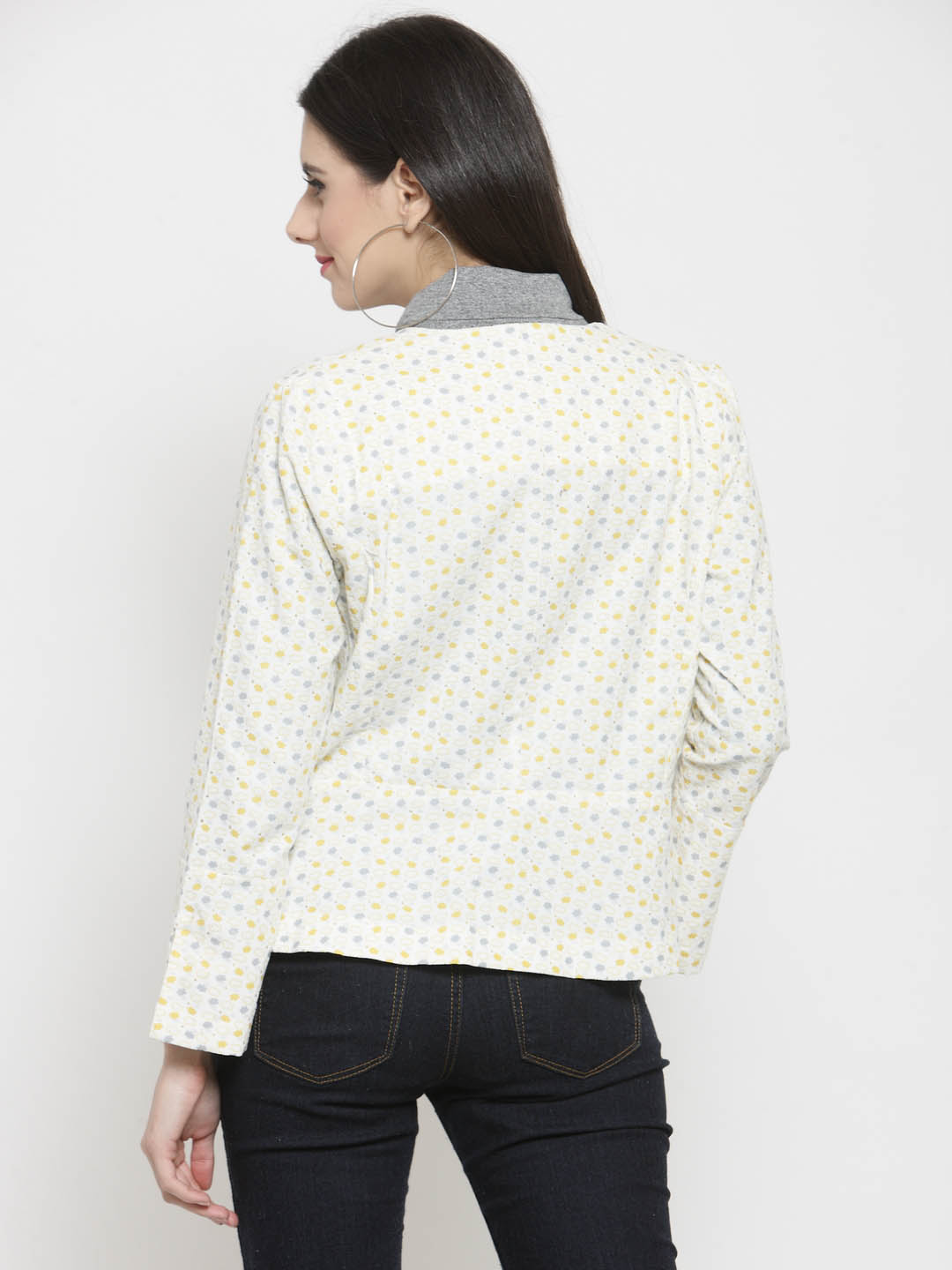 Floral front open Blazer
