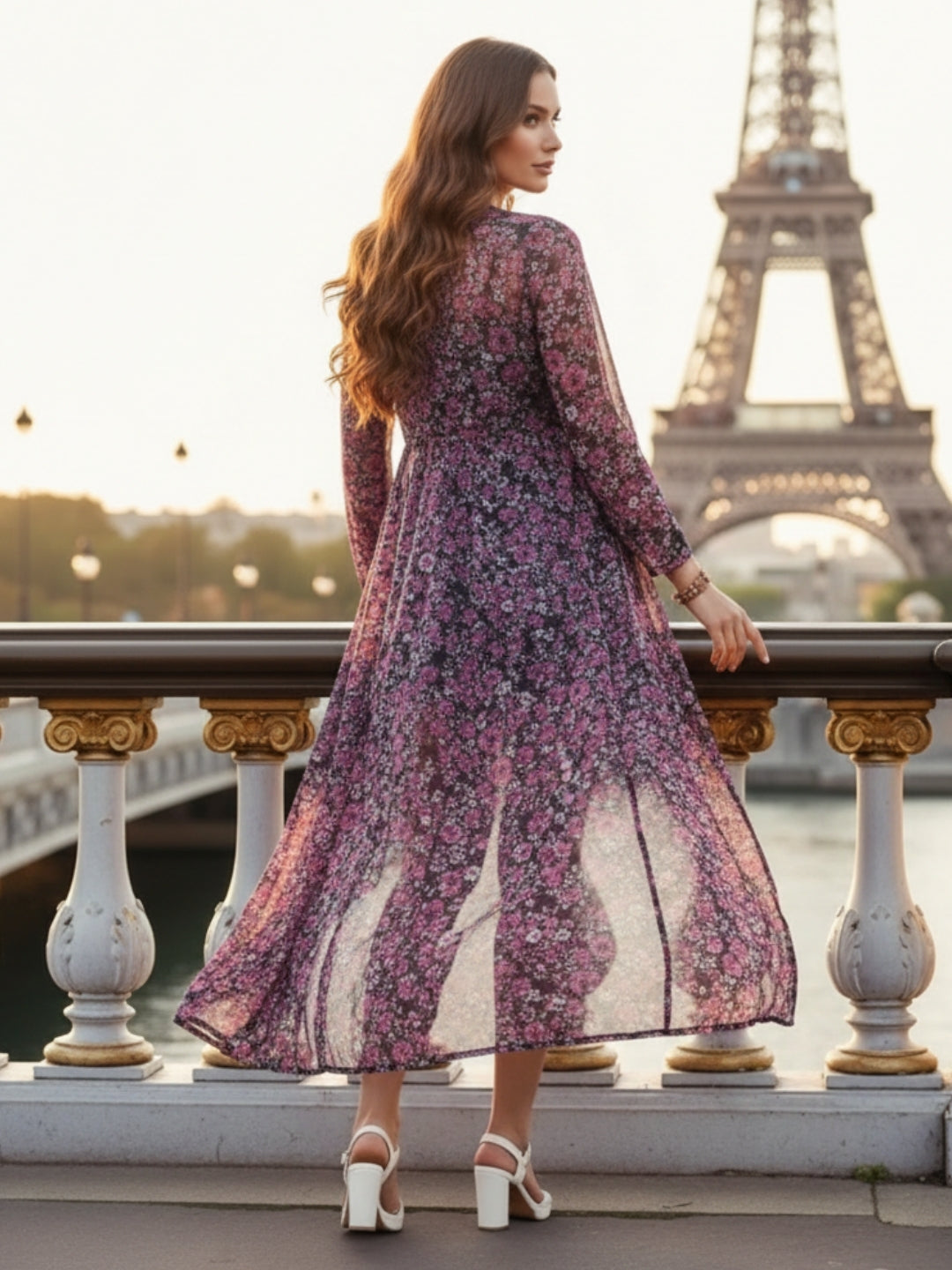 Sera Women Printed Longline Tie-Up Shrug