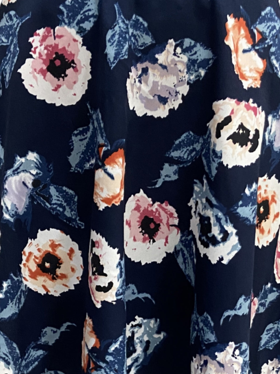 Crepe Floral Skater Mini Skirt