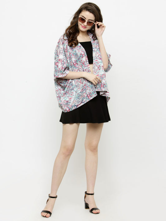 oversize front open Shrug