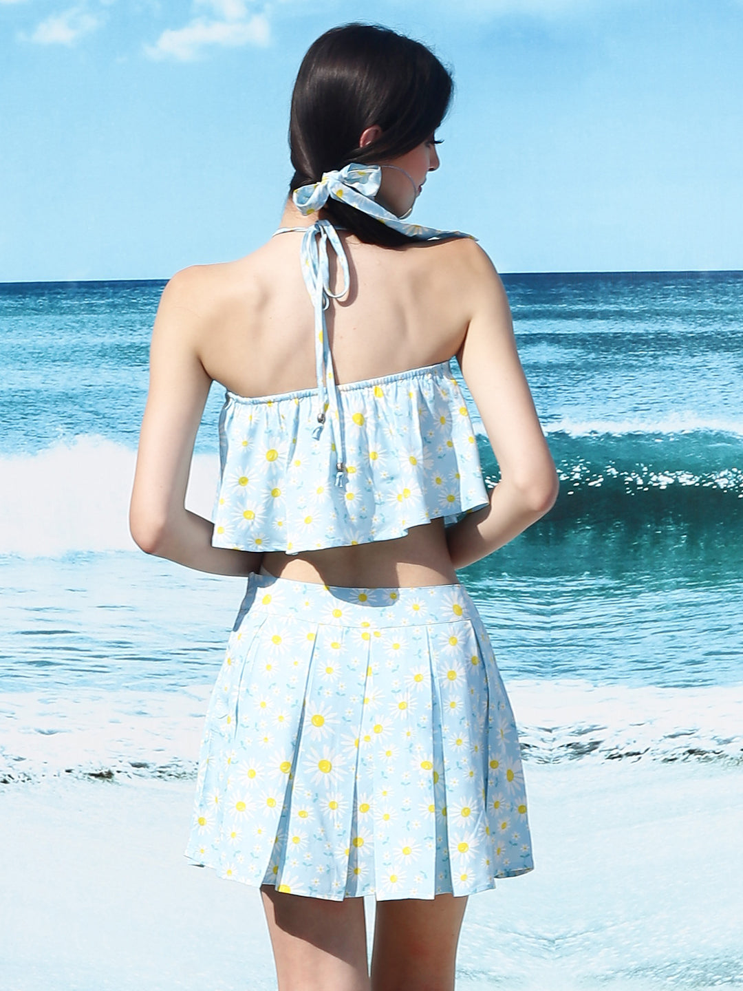 Blue Print Top Skirt Cord