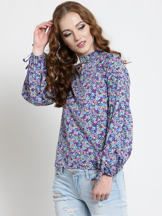 Floral Print Offwhite Top
