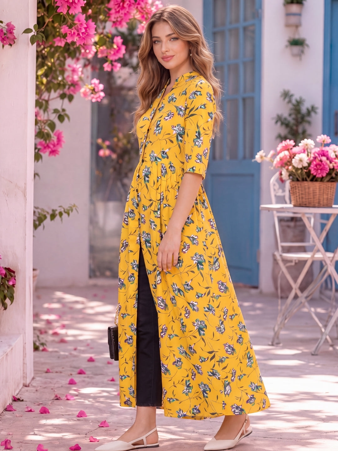 Viscose Floral Print MaxiDress
