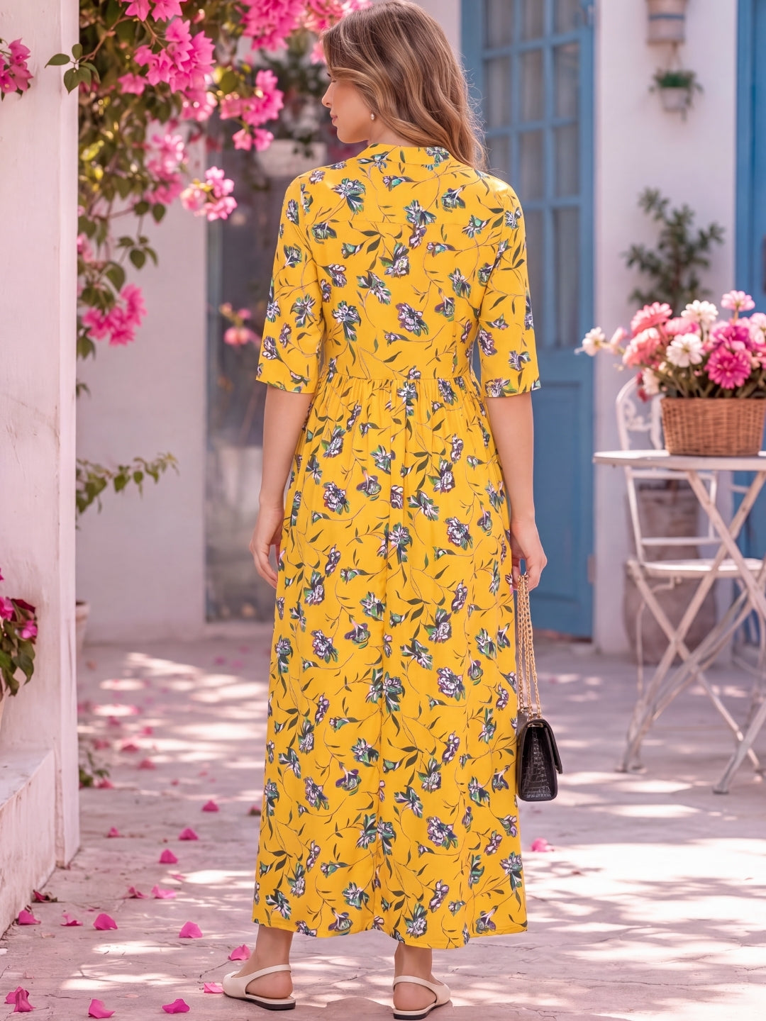 Viscose Floral Print MaxiDress