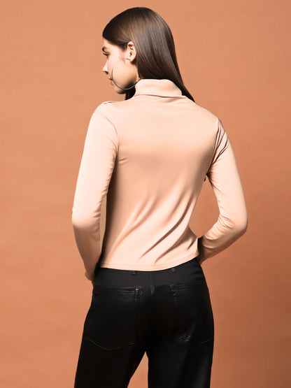 Classic Grey High-Neck  | Minimal Everyday Essential Fitted Top