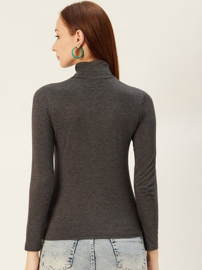 High Neck Strechable Top
