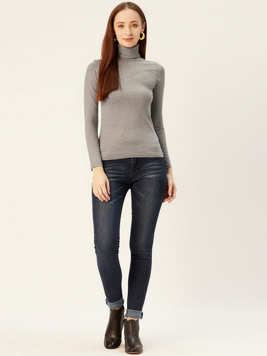 High Neck Strechable Top
