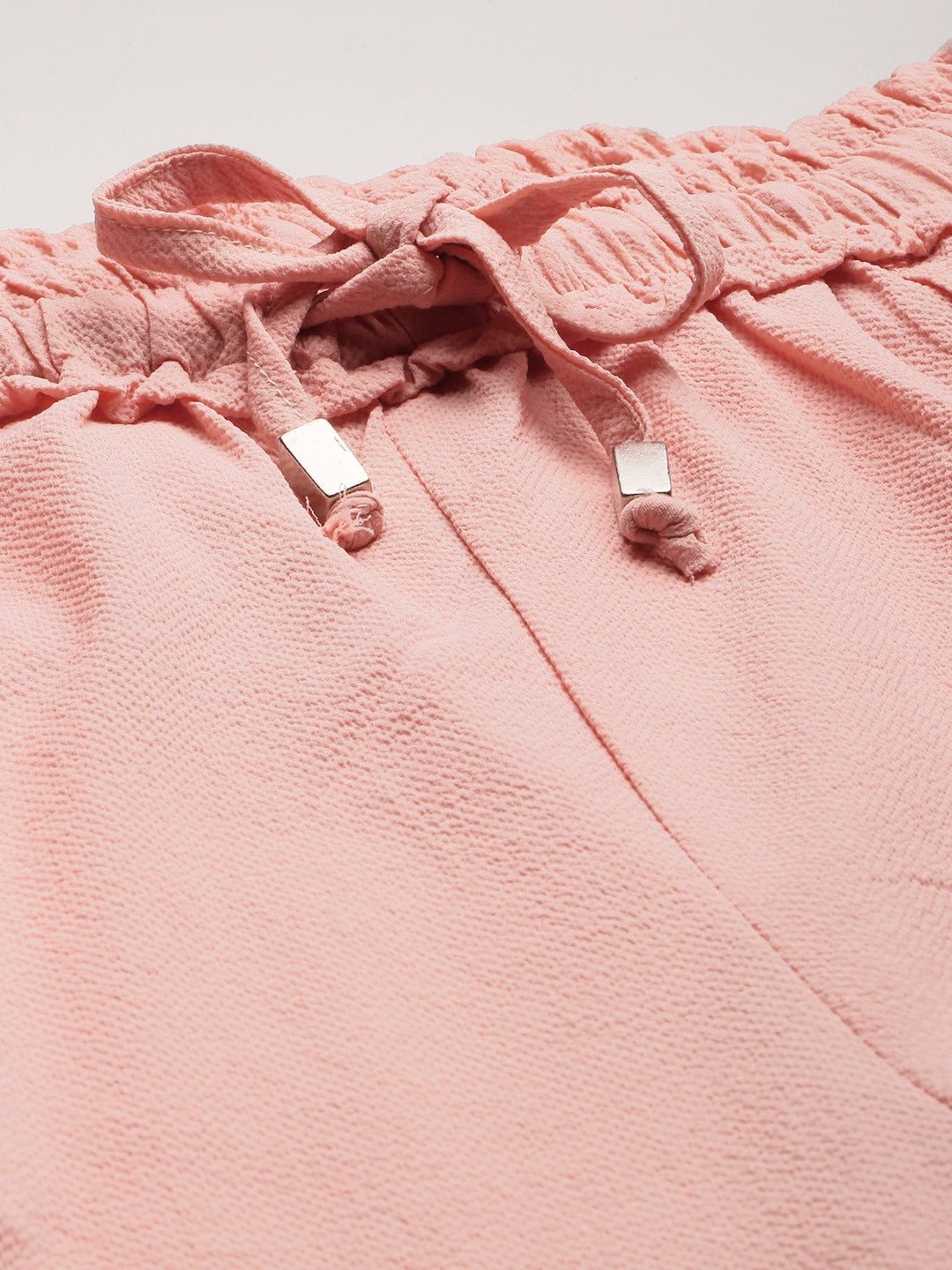Pink Tapered Fit Solid Peg Trousers