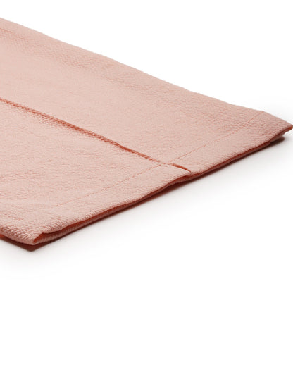 Pink Tapered Fit Solid Peg Trousers