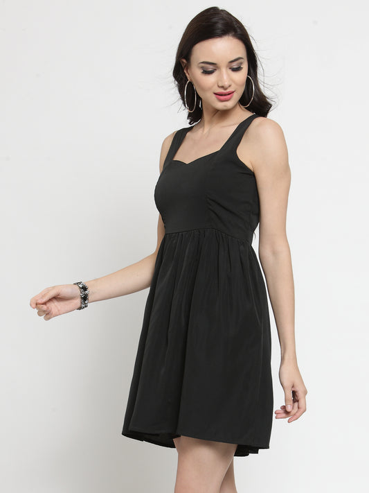 Black heart cut-out dress