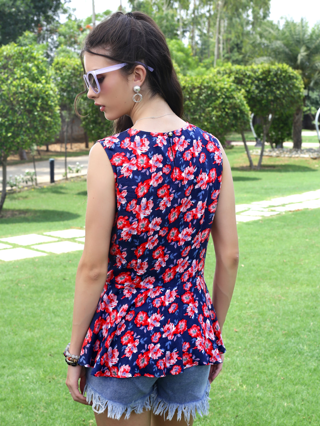 Viscose printed Peplum Top