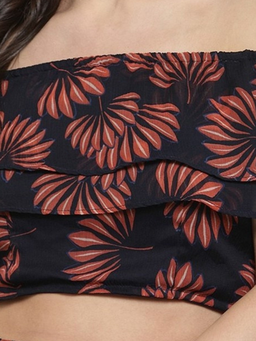 Women Floral Printed Off-Shoulder Top