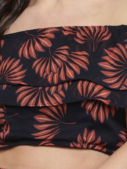 Women Floral Printed Off-Shoulder Top