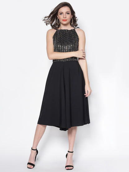Party Wear Jumpsuit With Tie Up