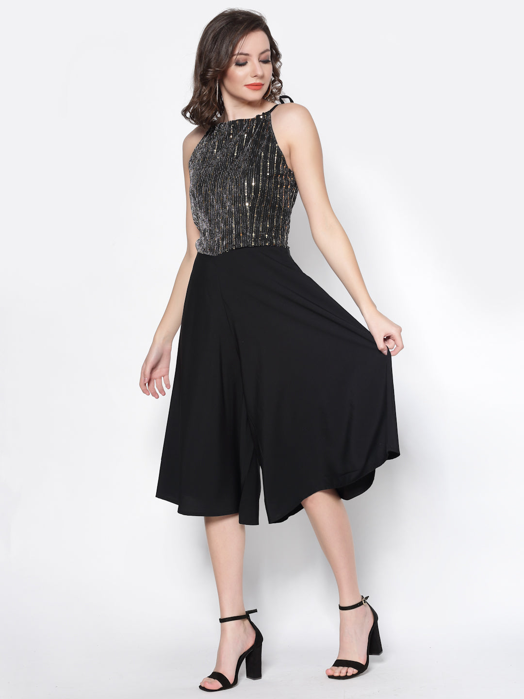 Party Wear Jumpsuit With Tie Up