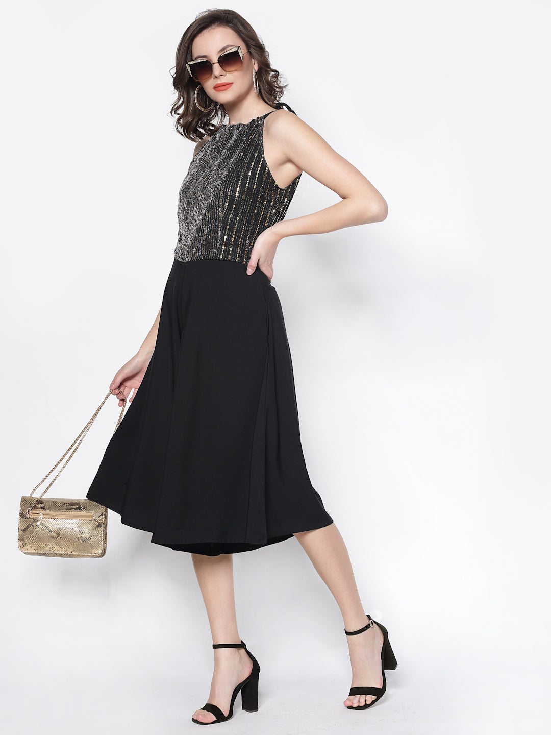Party Wear Jumpsuit With Tie Up
