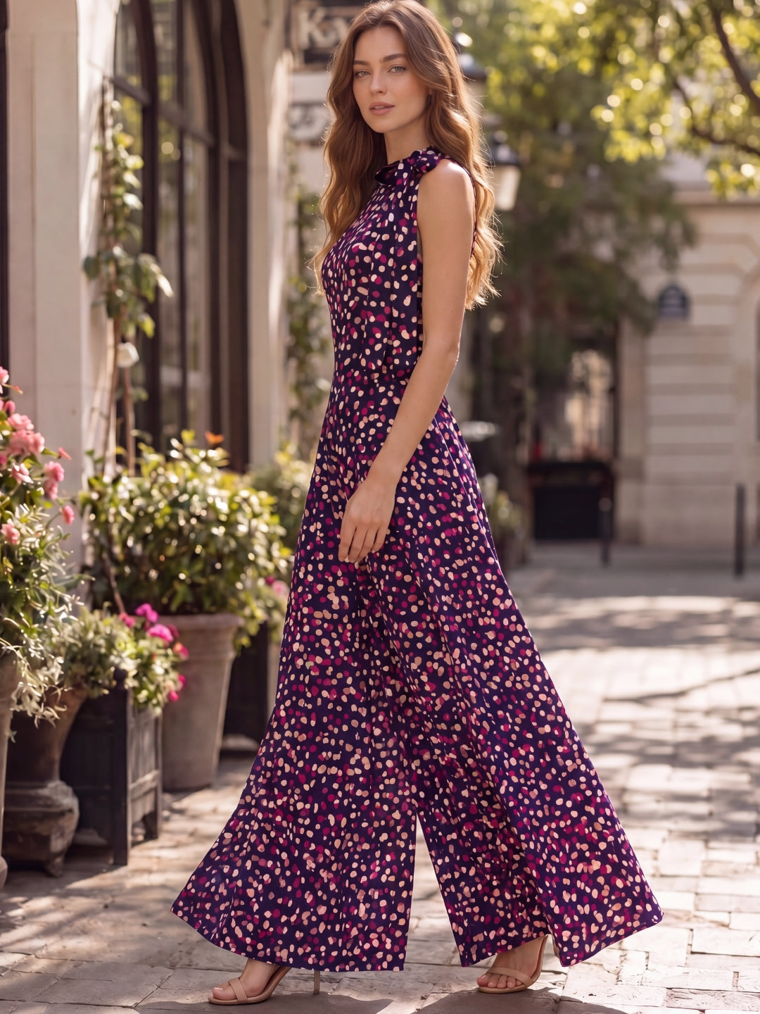 Satin printed Jumpsuit