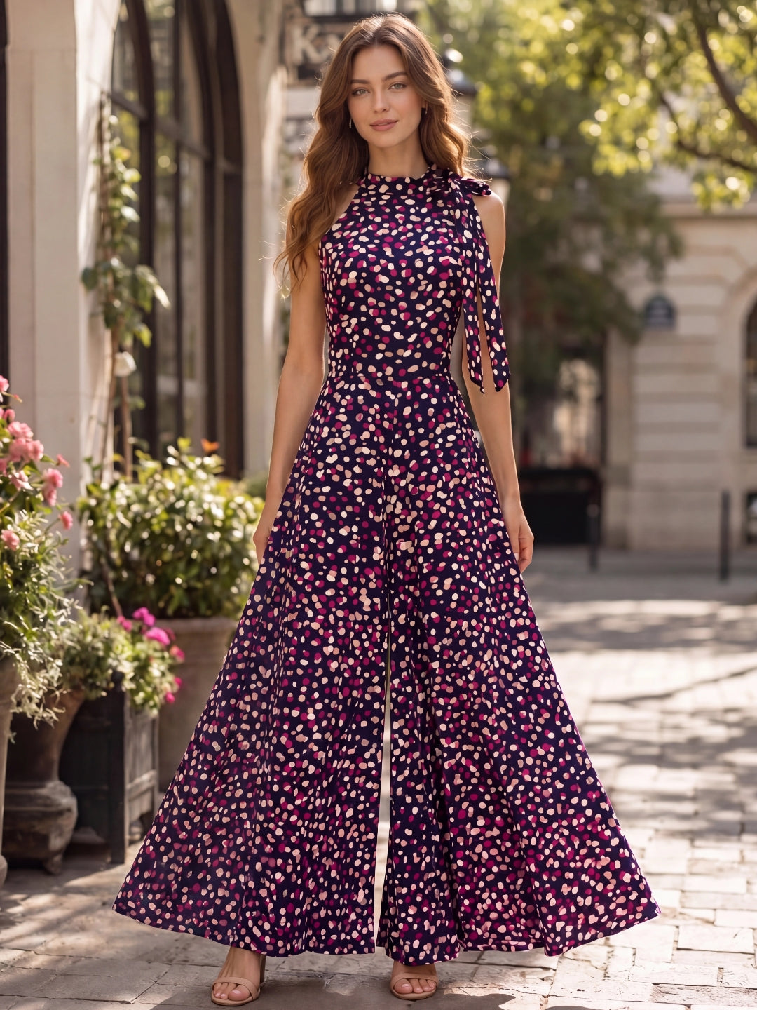 Satin printed Jumpsuit