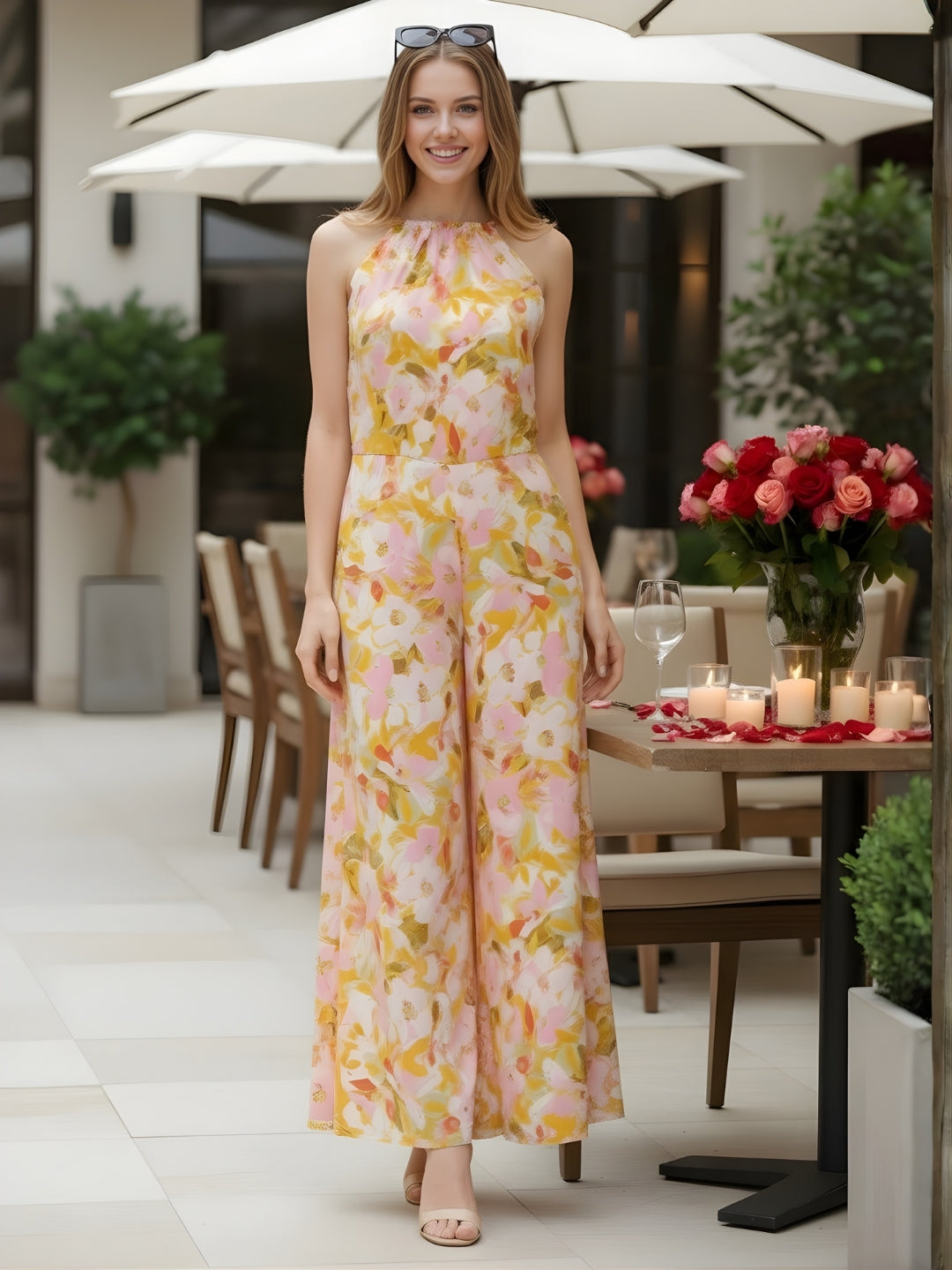 Sera Women Premium Crepe printed Jumpsuit