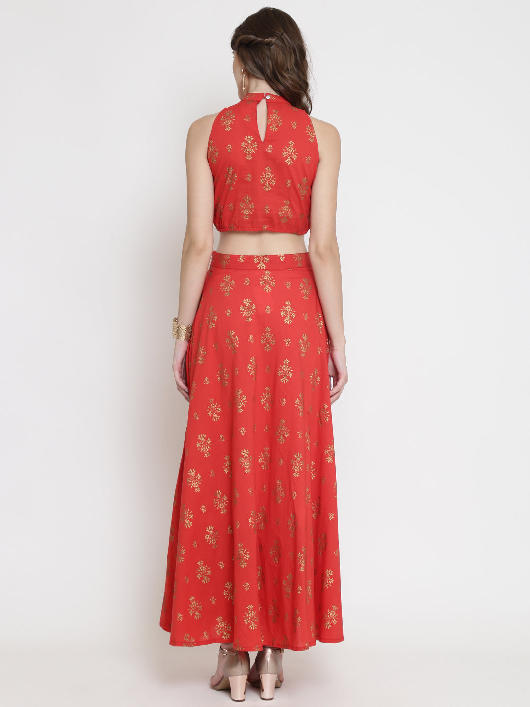 Golden printed two pc set