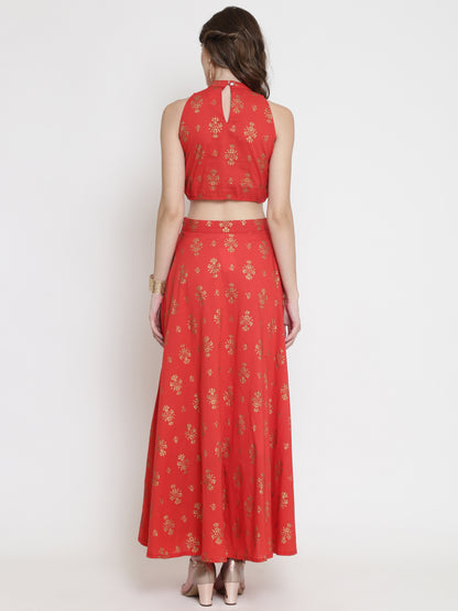 Golden printed two pc set