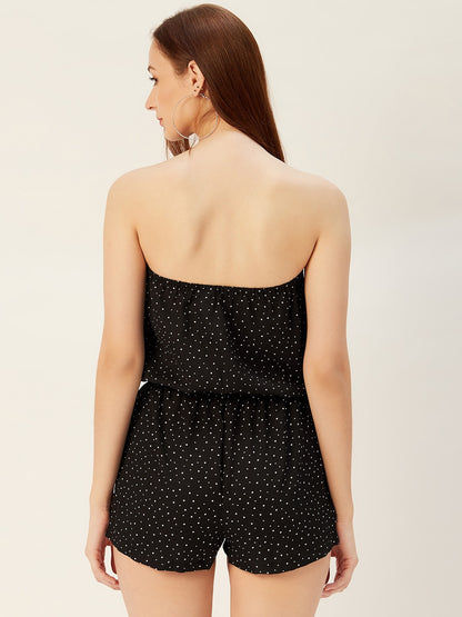 Polka Dot Off Sholder Jumpsuit