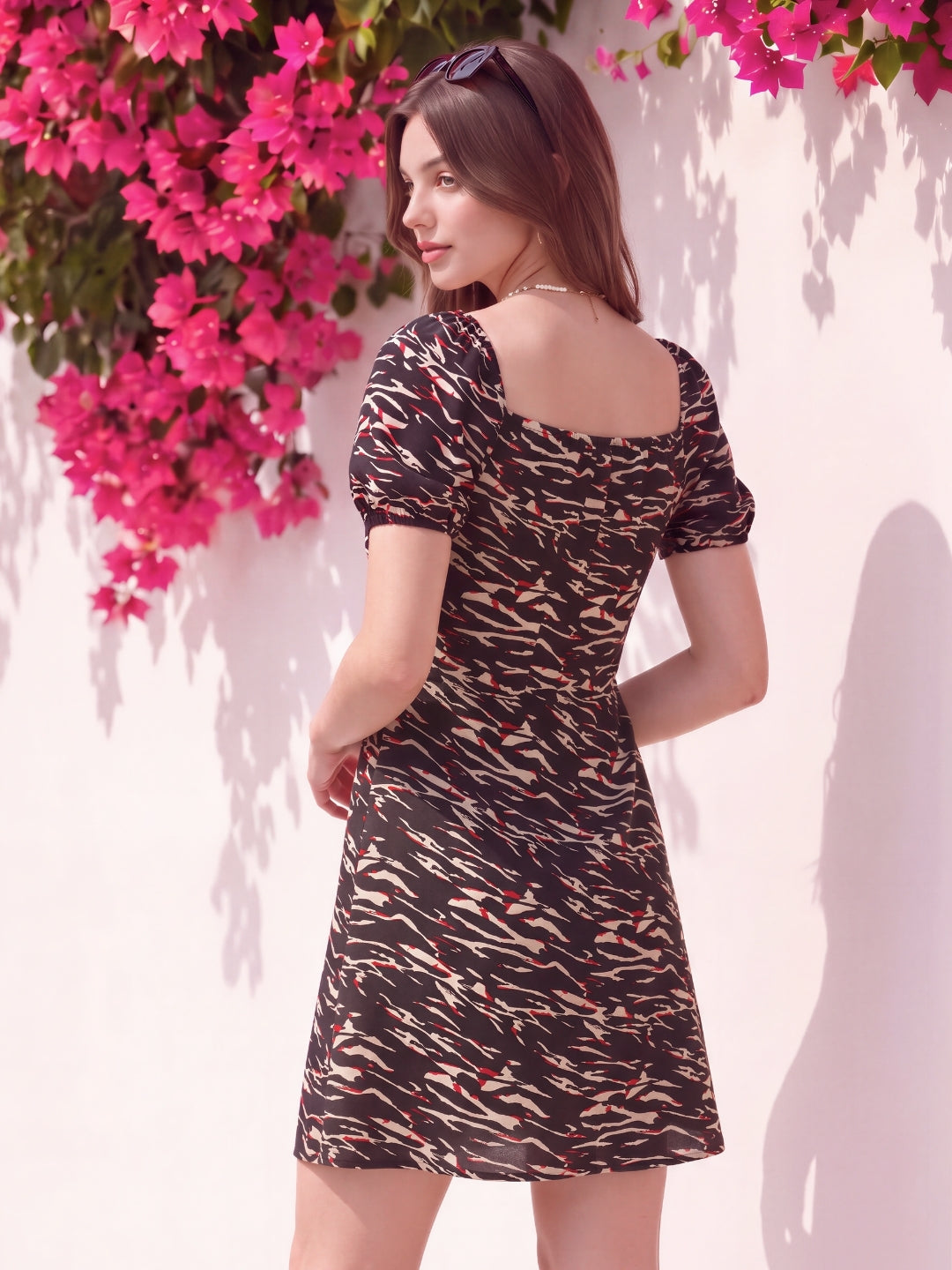 Crepe Mini shift dress
