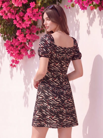 Crepe Mini shift dress