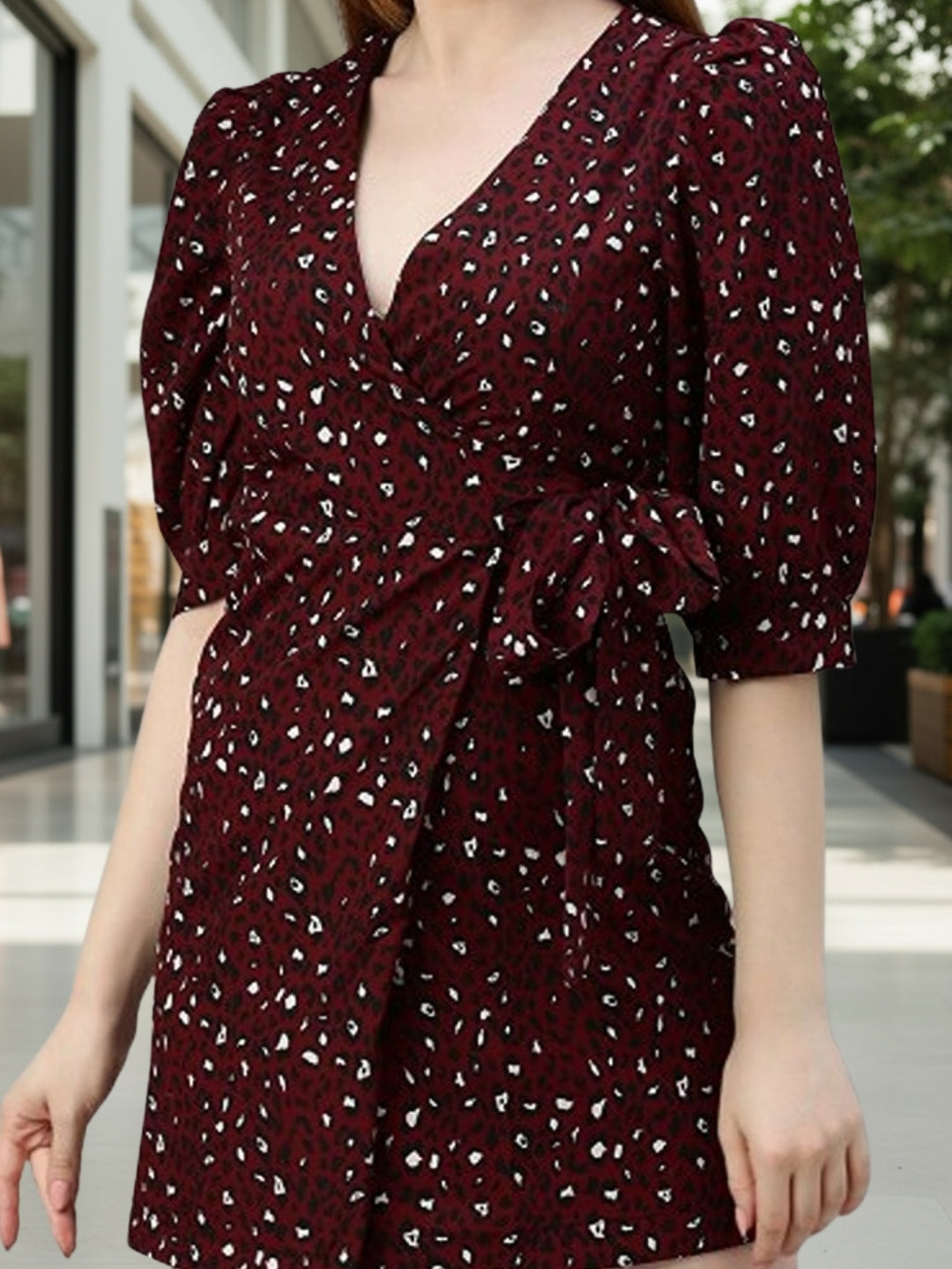 Sera Womens Tie Knot Dress