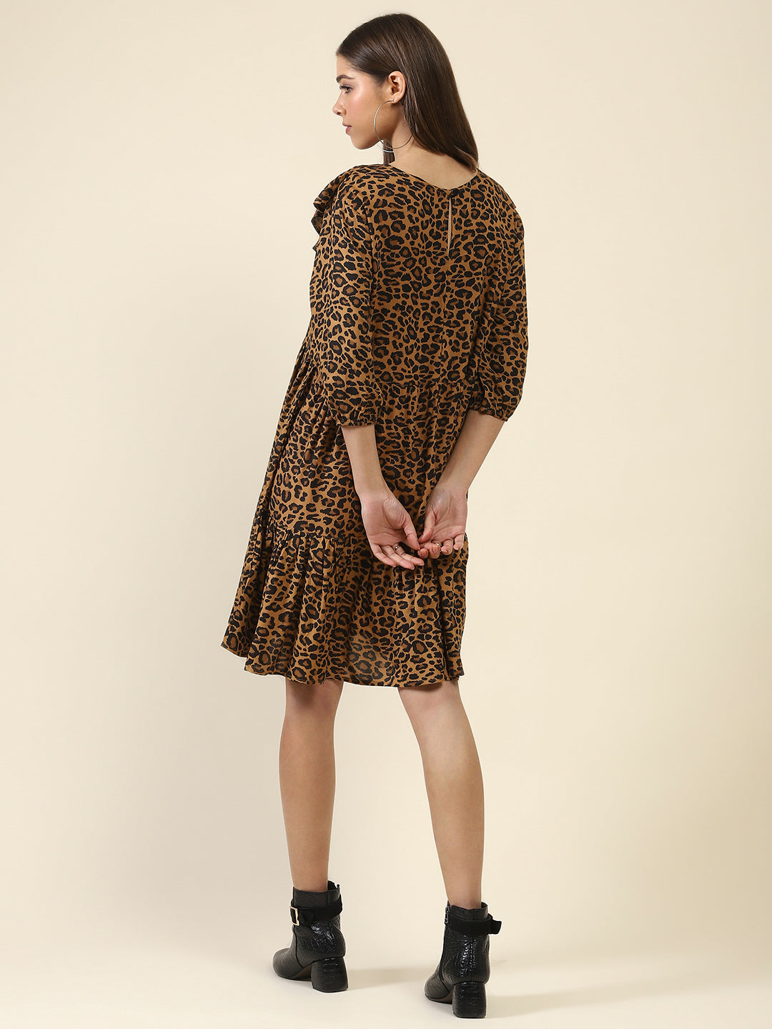 Brown Tiger Print dress