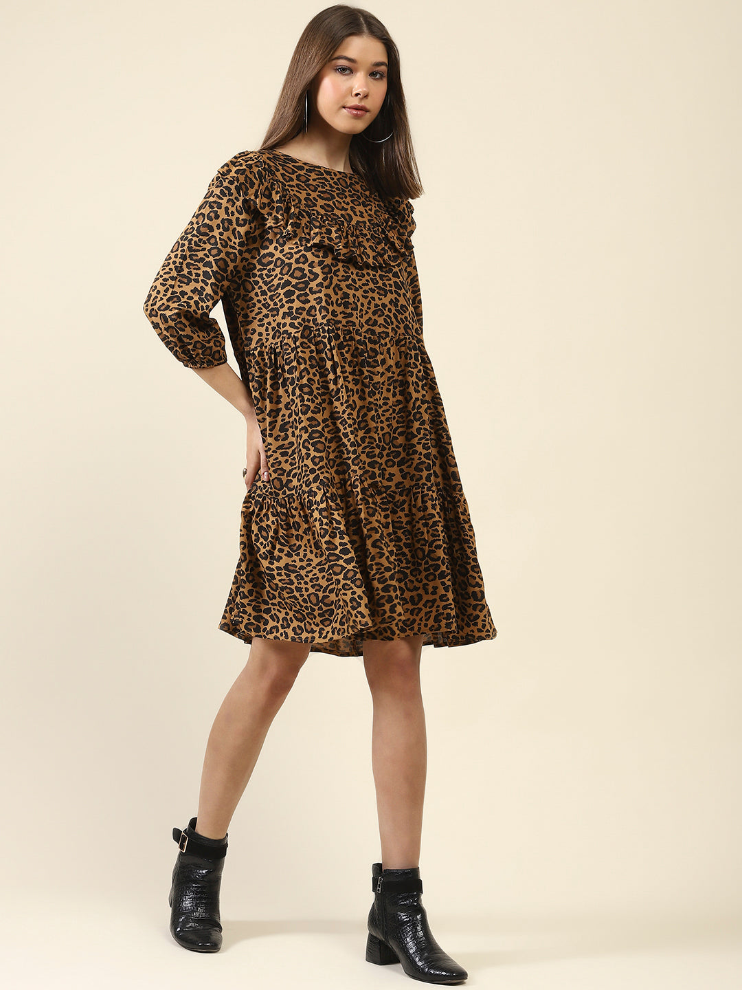 Brown Tiger Print dress