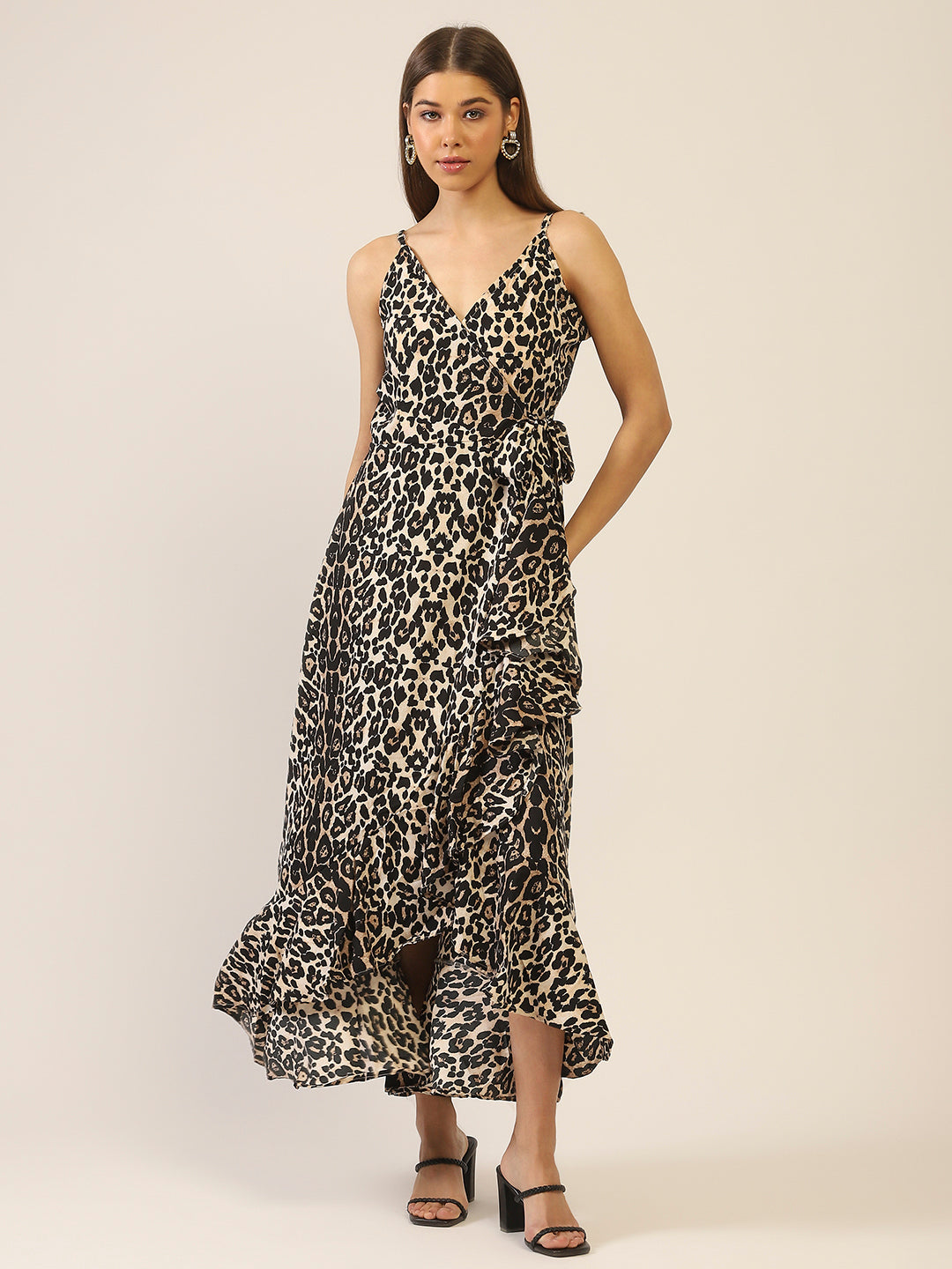 Tiger Print Wrap dress