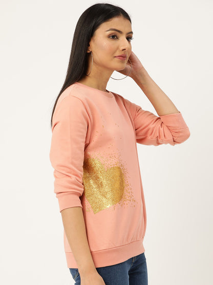 Brushed Fleece Printed Sweatshirt