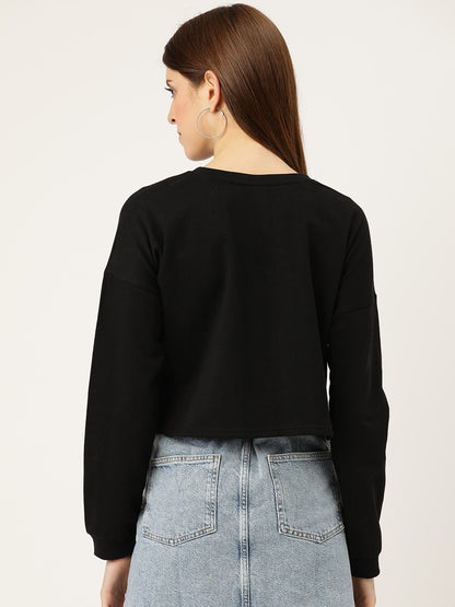 Brushed Fleece Crop Sweatshirt