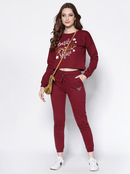 Printed Crop Sweatshirt