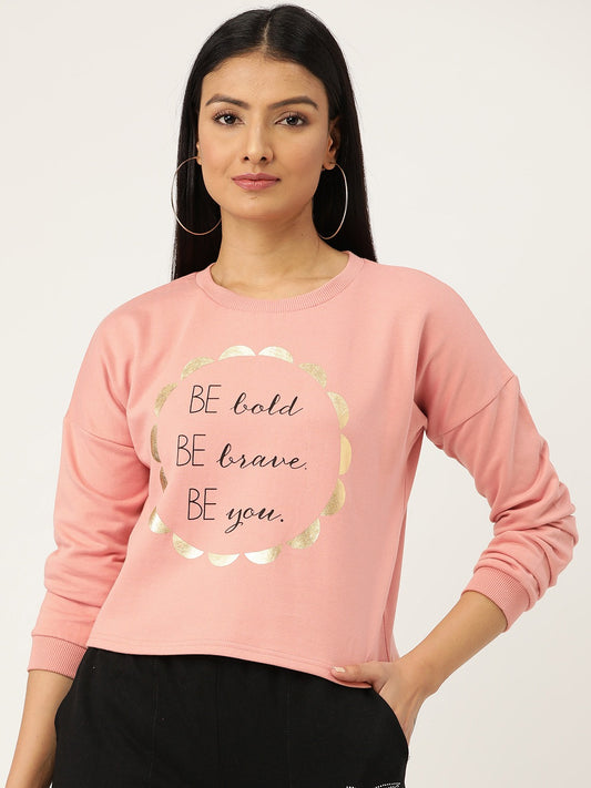 Brushed Fleece Crop Sweatshirt