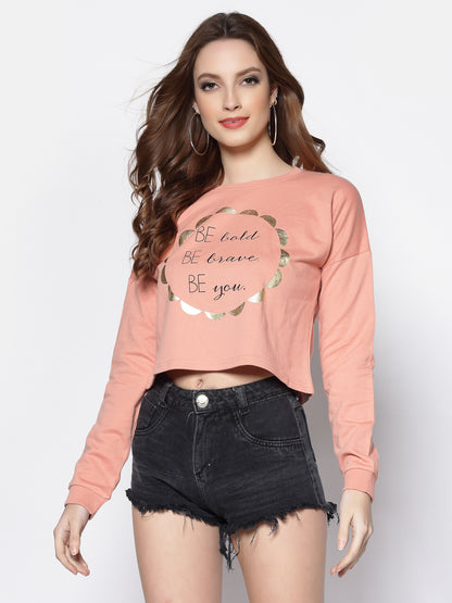 Printed Crop sweatshirt