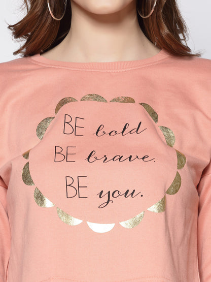 Printed Crop sweatshirt