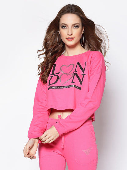 Printed Crop sweatshirt