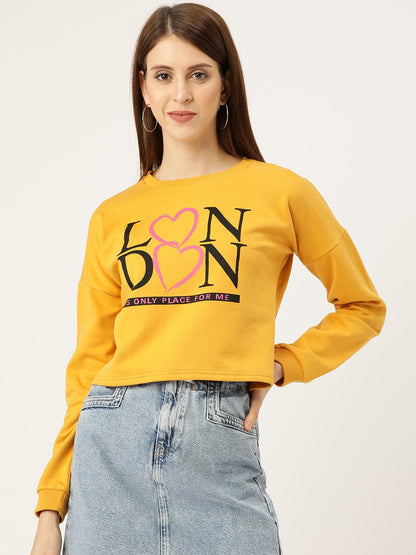 Brushed Fleece Crop Sweatshirt