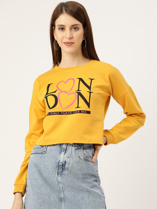 Brushed Fleece Crop Sweatshirt