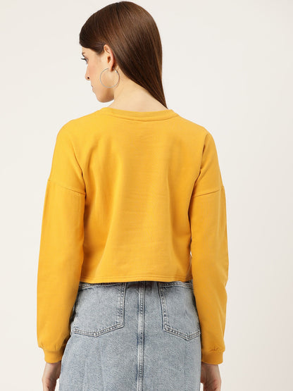 Brushed Fleece Crop Sweatshirt