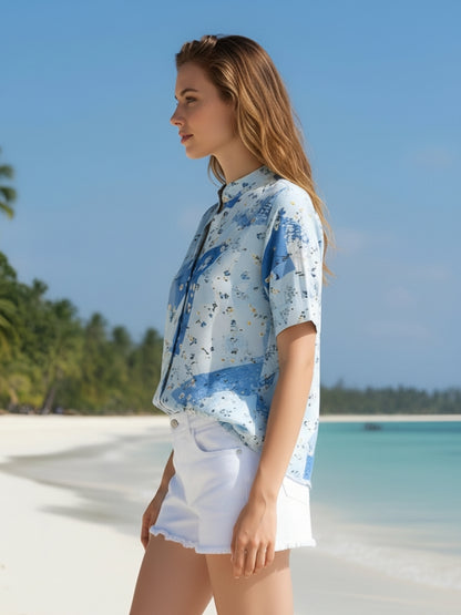 Sera Printed Short Sleeves Regular Tops