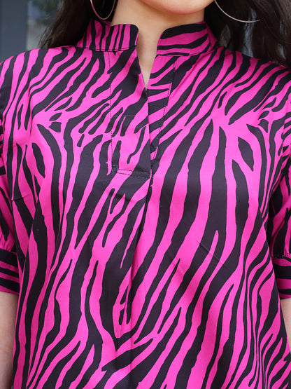 Fuchsia Floral Regular Top