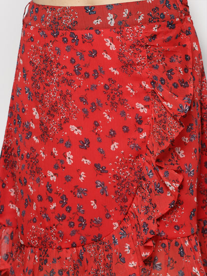 Two Pc Dress With Ruffles