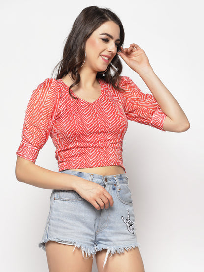 Printed Crop Top