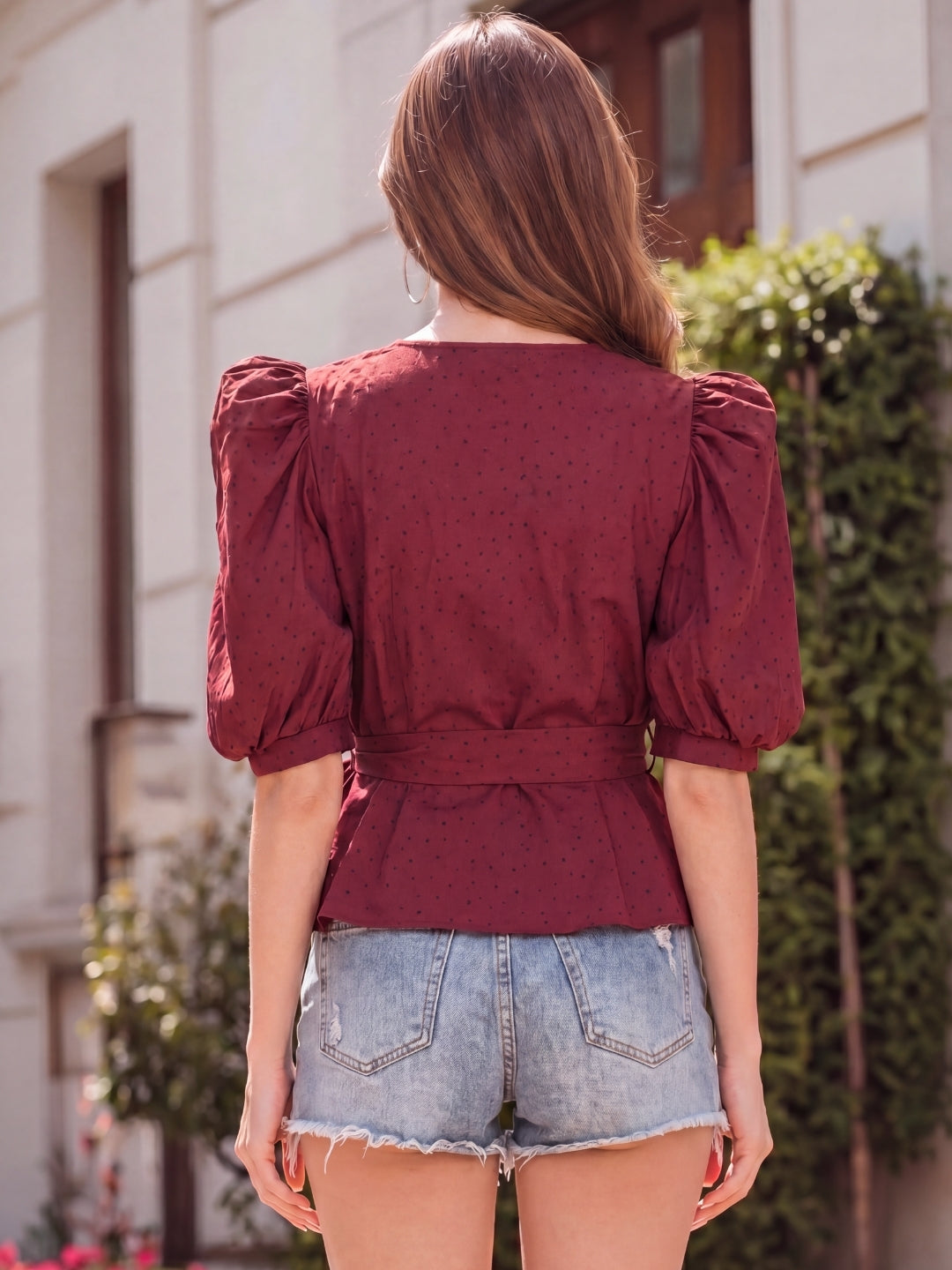 Viscose overlap front  top