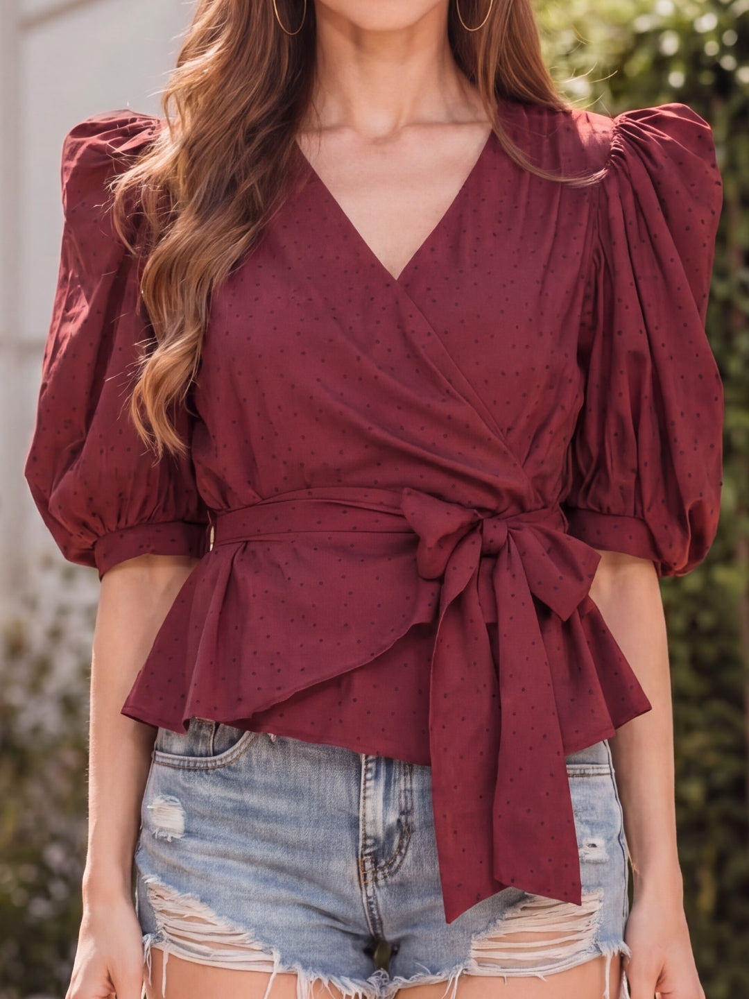 Viscose overlap front  top