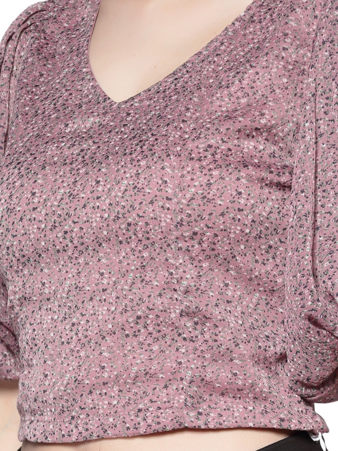 Sera crop top volume sleeve