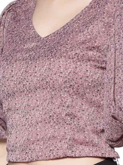 Sera crop top volume sleeve